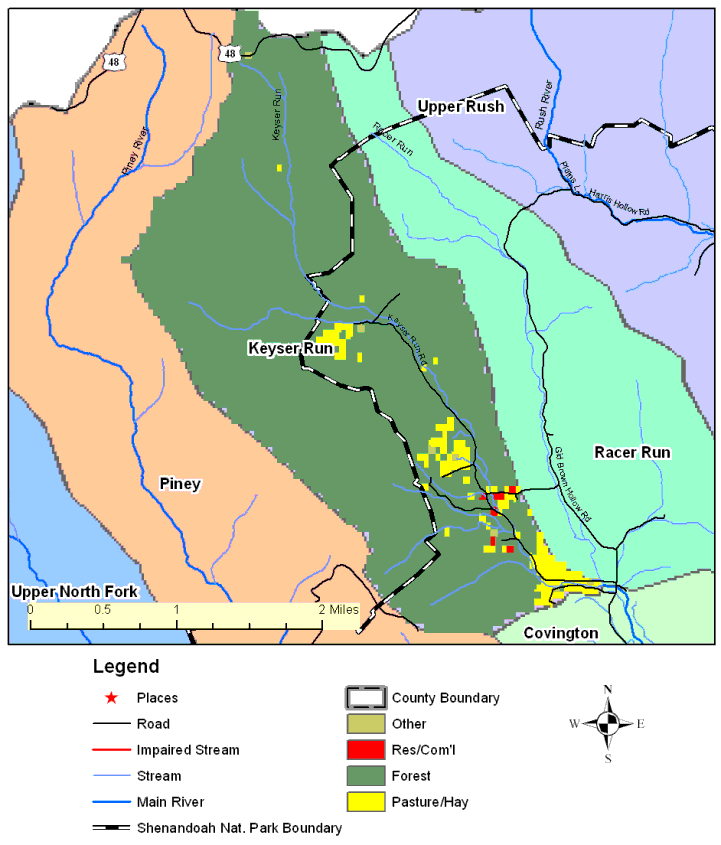 Keyser Run, Land Cover Map